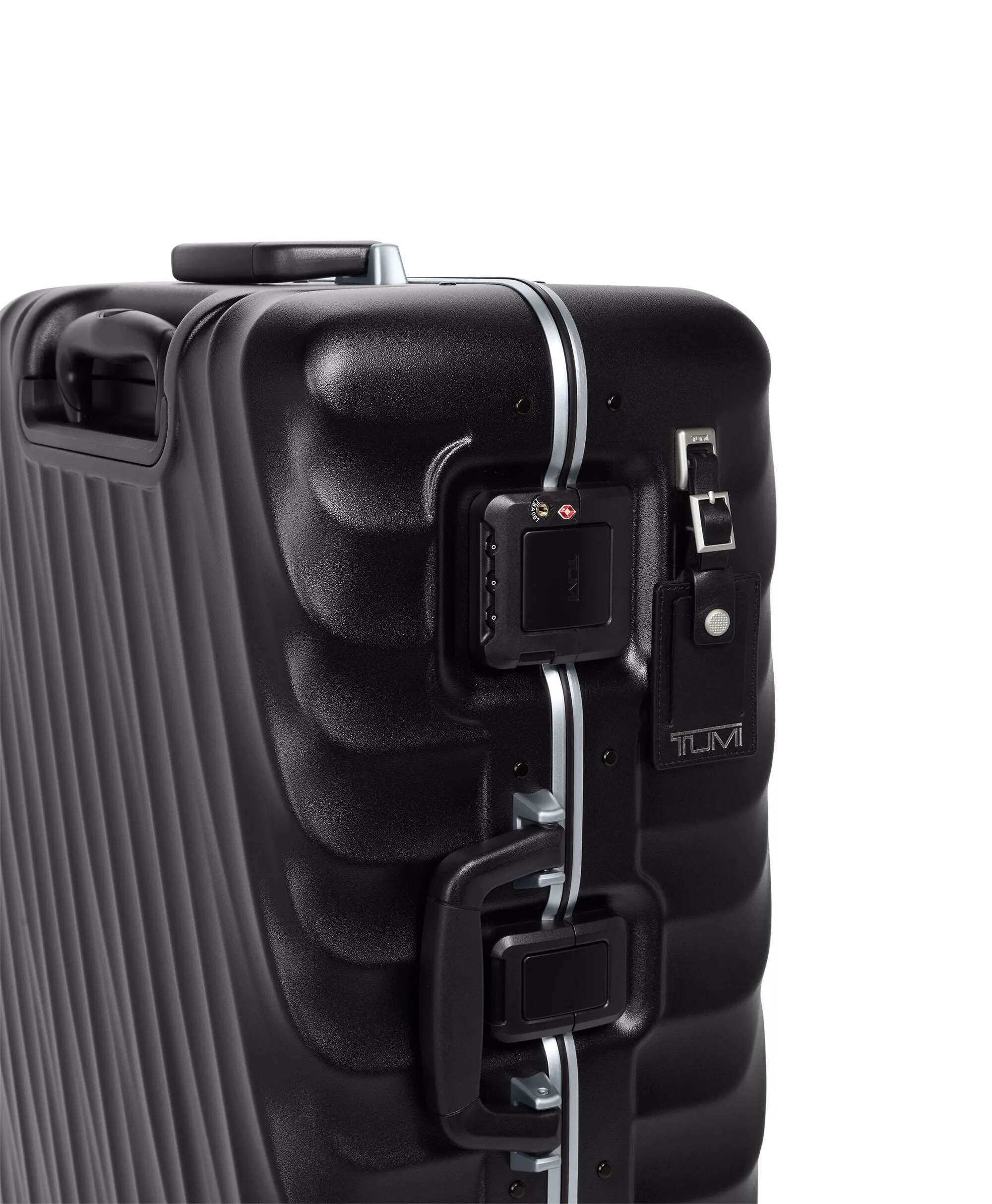 19 Degree Frame Short Trip 4 Wheeled Checked Luggage 66cm - Black Texture