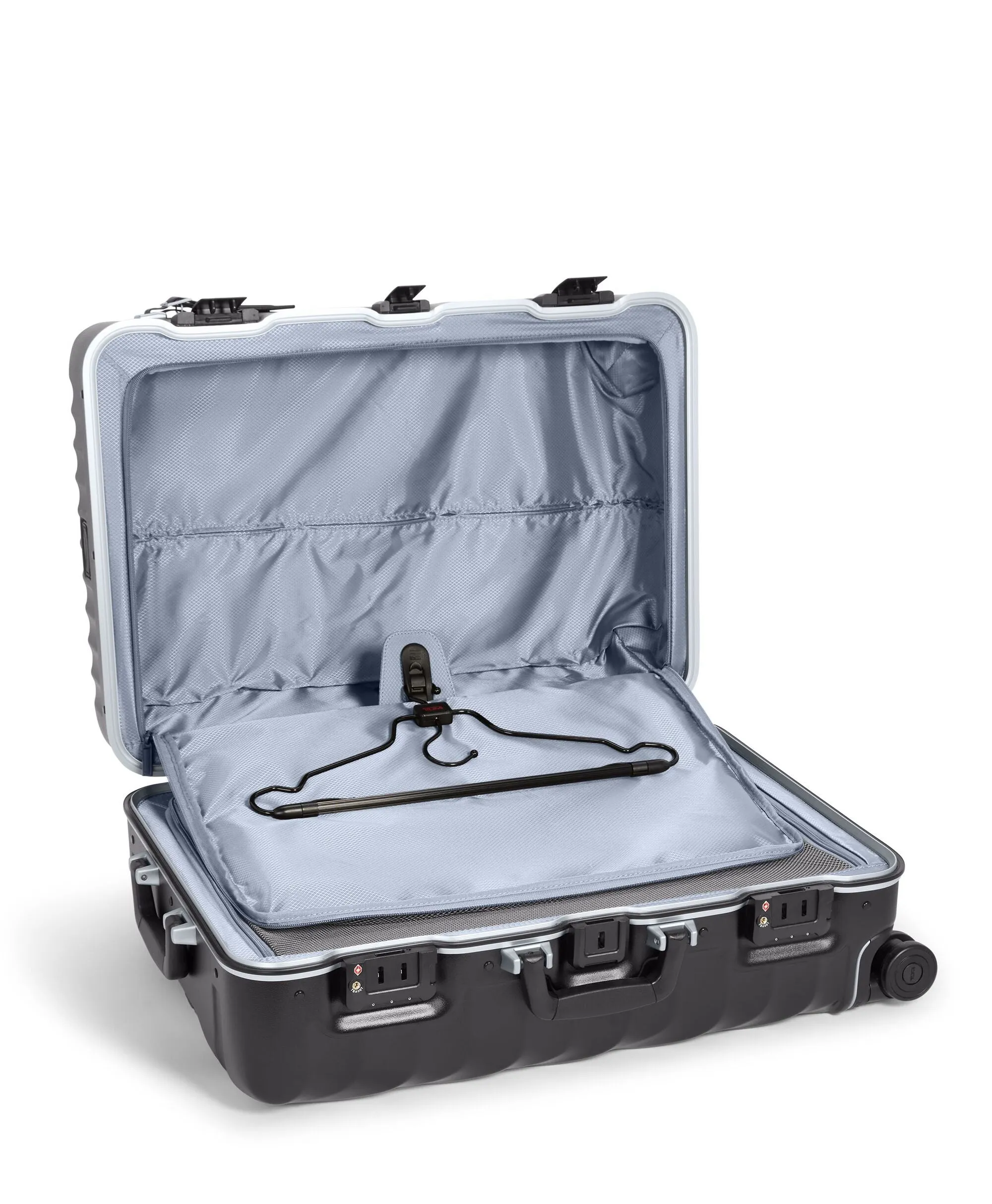 19 Degree Frame Short Trip 4 Wheeled Checked Luggage 66cm - Black Texture