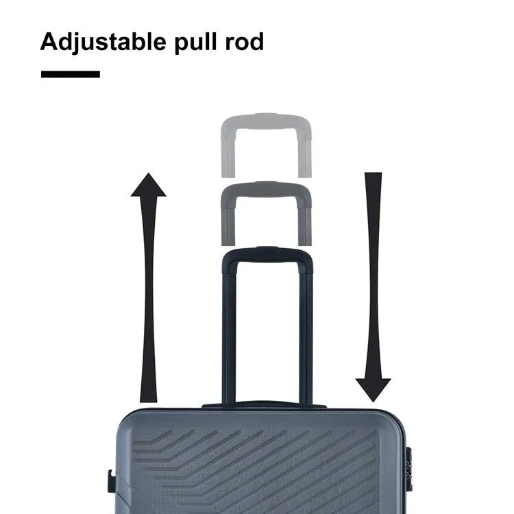 3 Piece Luggage Sets ABS Lightweight Suitcase with Two Hooks, Spinner Wheels, TSA Lock, (20/24/28)