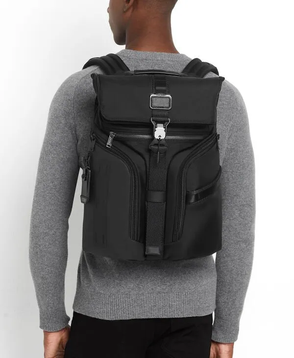 Alpha Bravo Logistics Flap Lid Backpack - Black