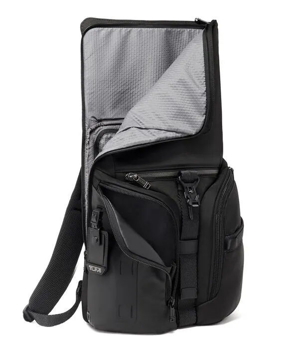 Alpha Bravo Logistics Flap Lid Backpack - Black
