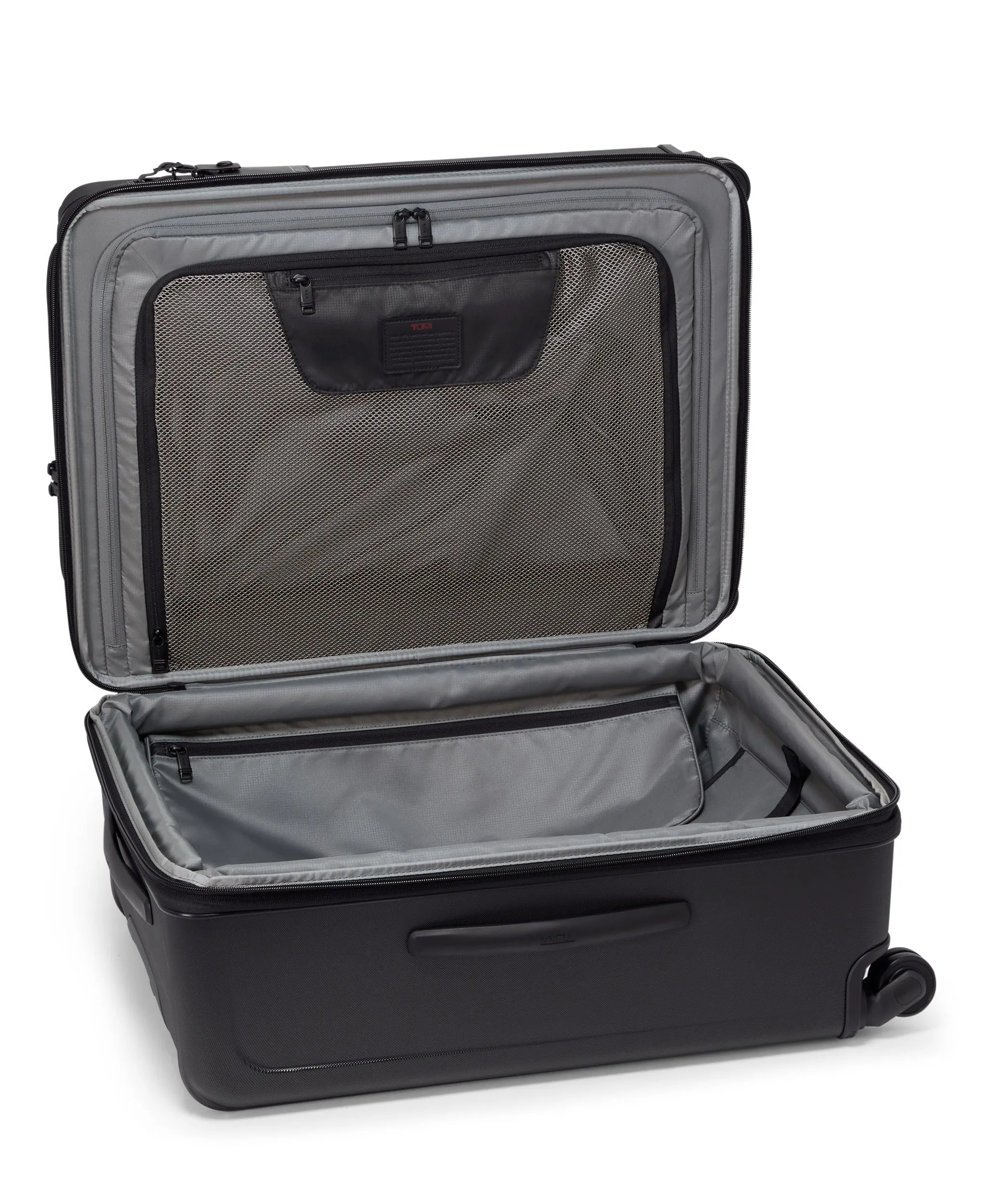 ALPHA HYBRID 4 Wheeled Medium Trip Checked Expandable Luggage Large - Black