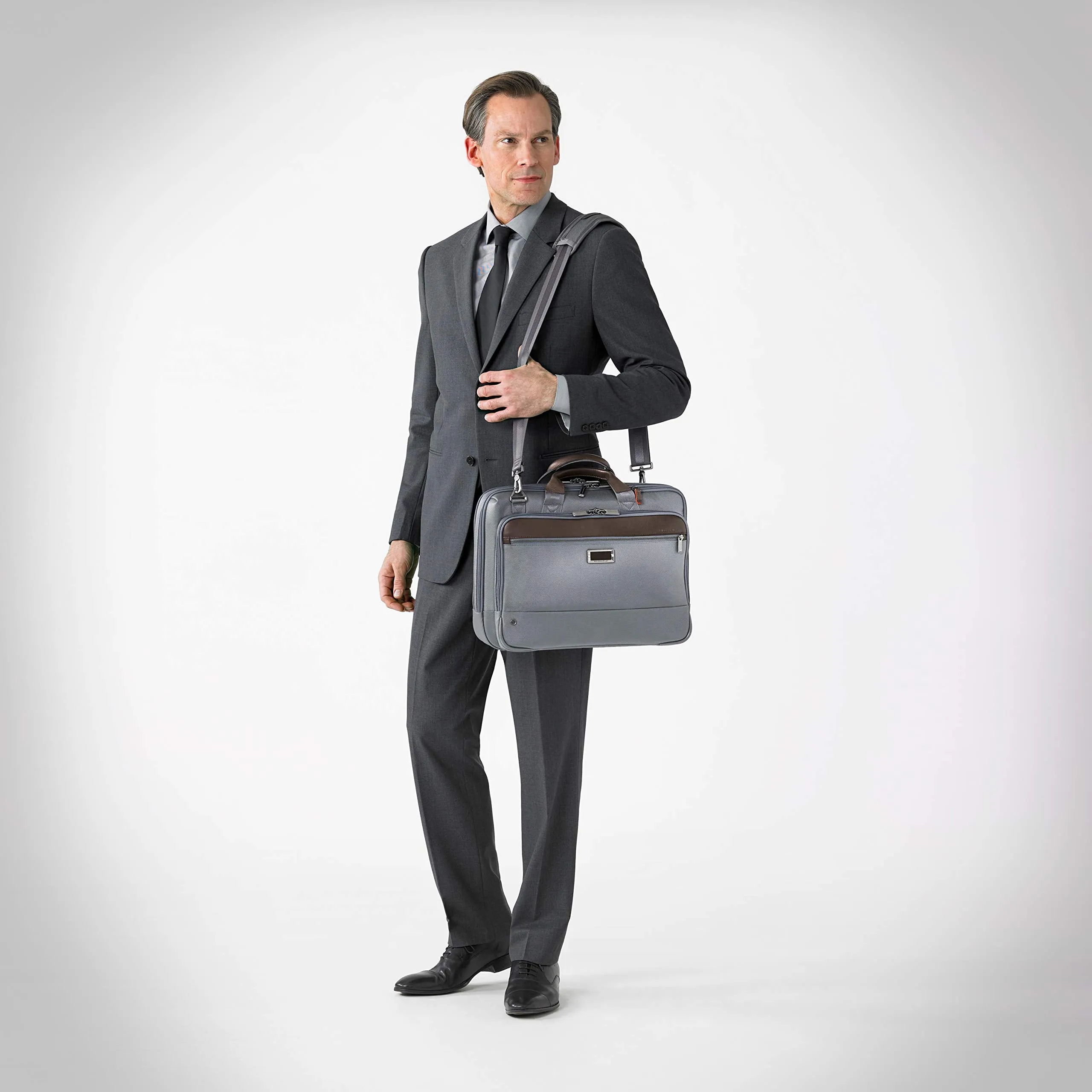 Briggs & Riley @work Leather Accent Medium Brief
