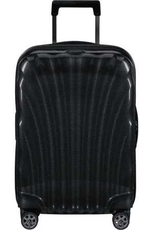 C-Lite Spinner (4 wheels) 55cm Expandable Cabin - Black/Lime