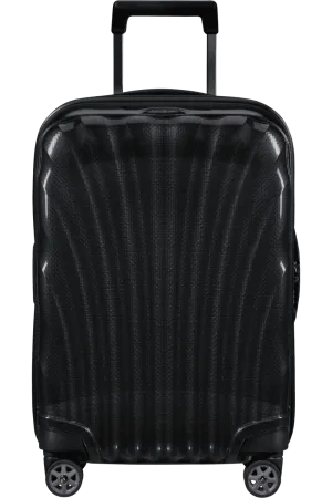 C-Lite Spinner (4 wheels) 55cm Expandable Cabin - Black/Lime