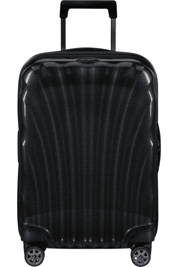 C-Lite Spinner (4 wheels) 55cm Expandable Cabin - Black/Lime