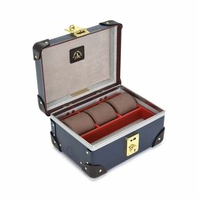 Centenary · 3-Slot Watch Case | Navy/Cocoa