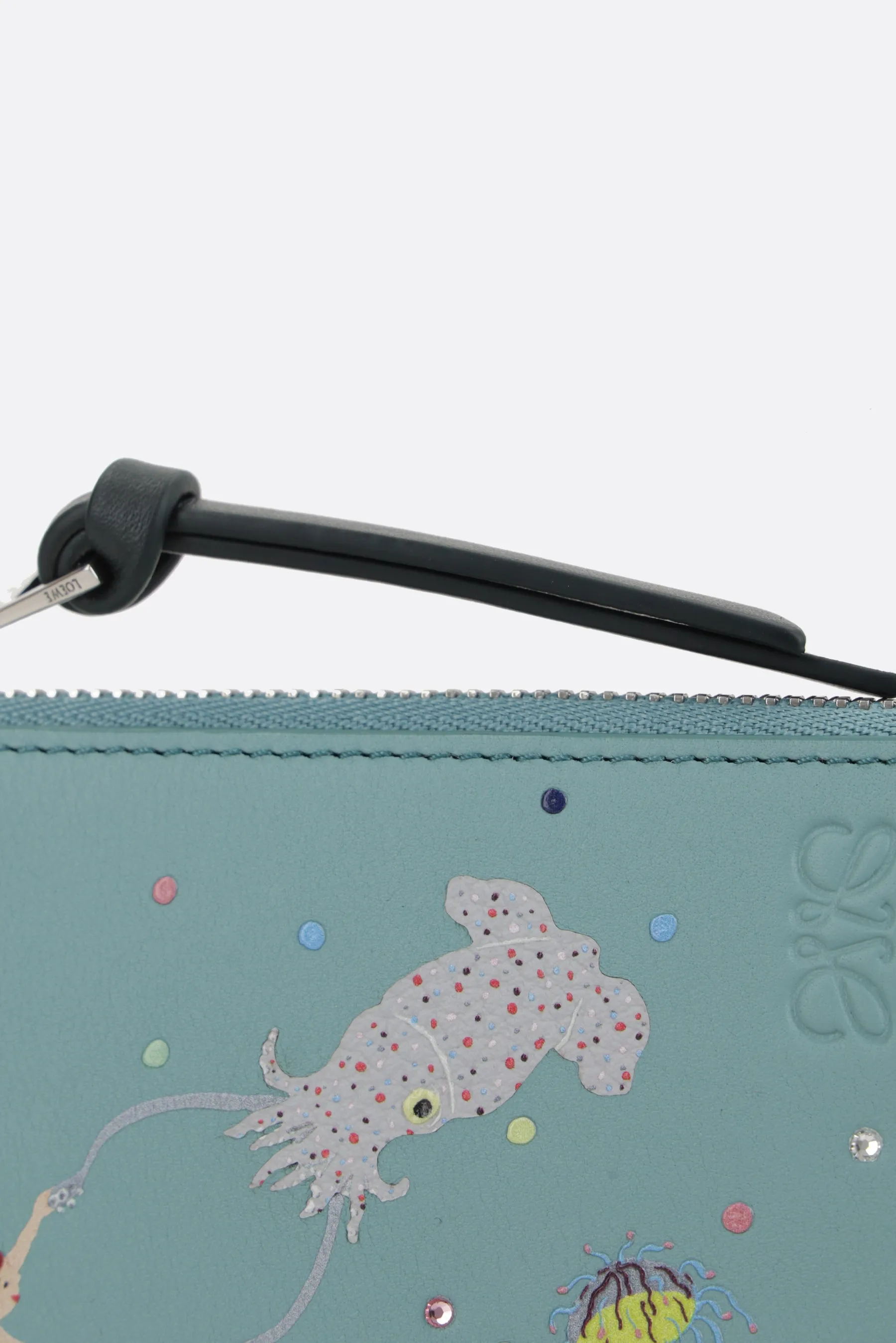 Deep Sea nappa zipped card case