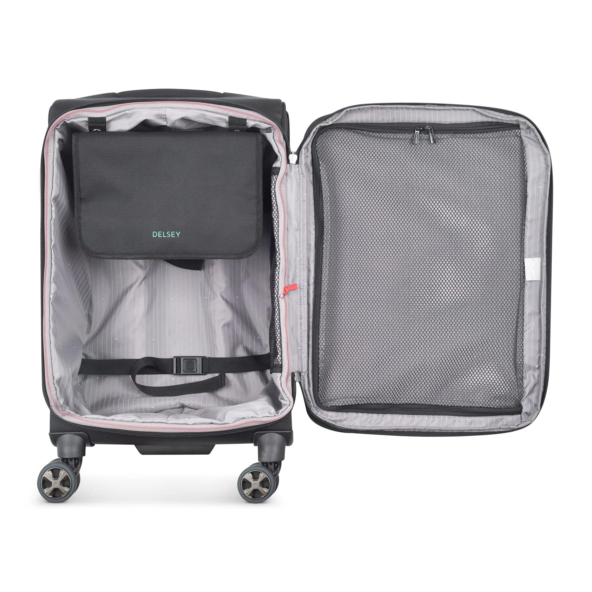 Delsey Paris Helium DLX Softside Expandable Carry On Luggage with Spinner Wheels