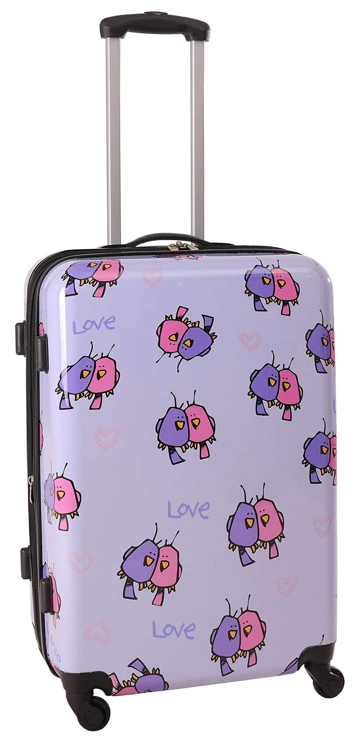 Ed Heck Multi Love Birds Hardside Spinner Luggage
