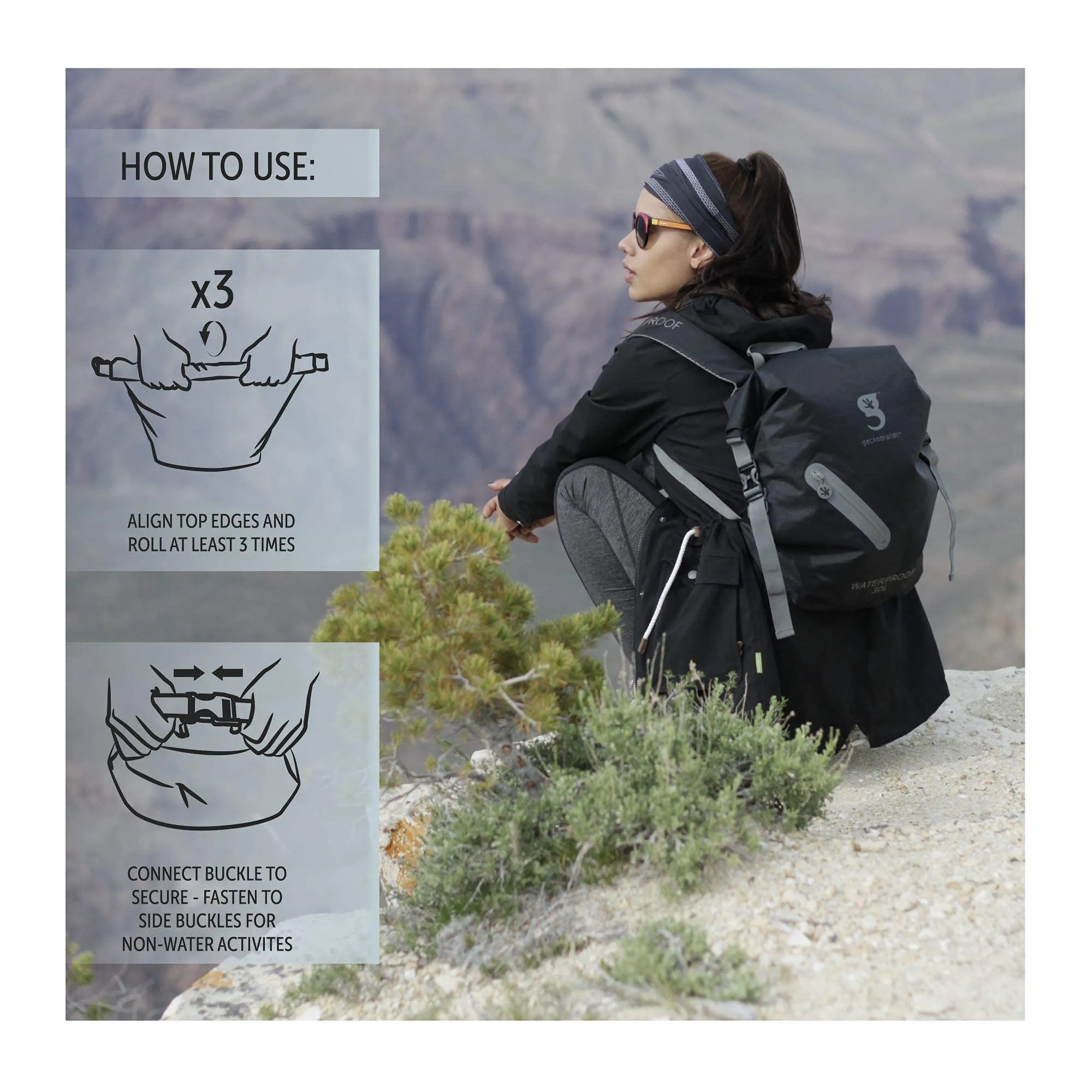Geckobrands Endeavor Waterproof Backpack