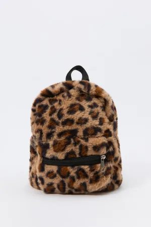 Girls Faux Fur Mini Backpack