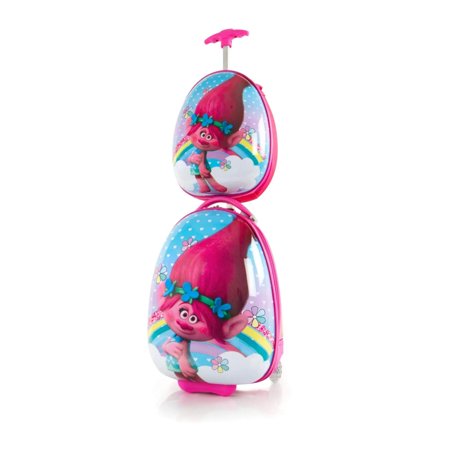 Heys America DreamWorks Egg Shape Trolls Kids Luggage and Backpack Set