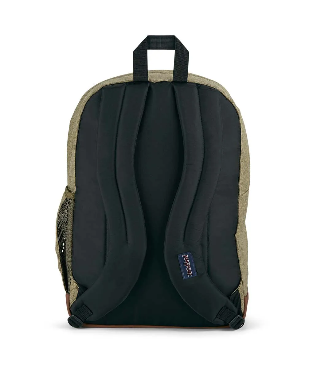 JanSport Cool Student Backpack - Army Green Letterman Poly