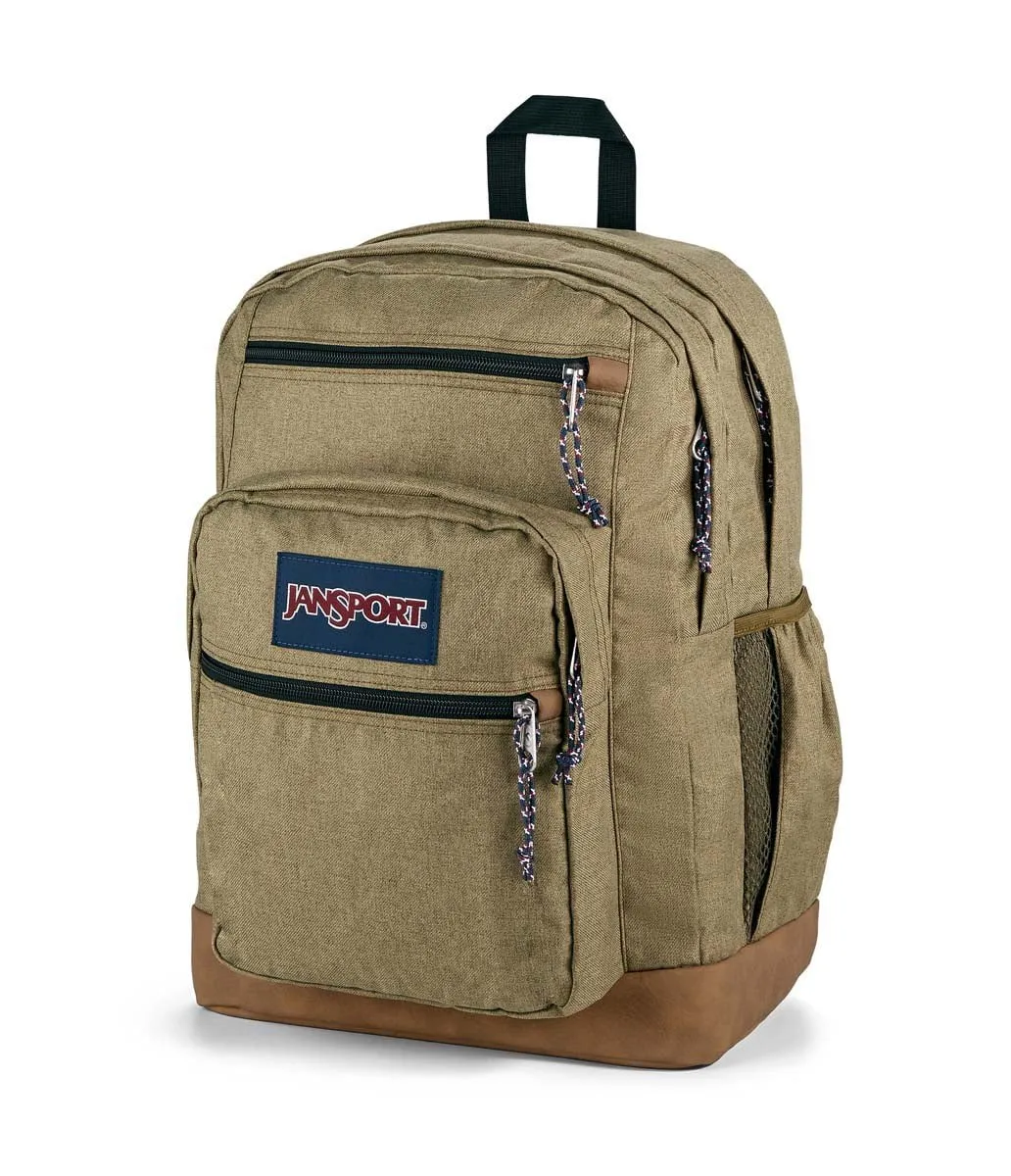 JanSport Cool Student Backpack - Army Green Letterman Poly