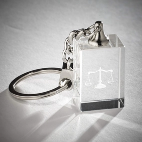 Keychain - Crystal Scales of Justice