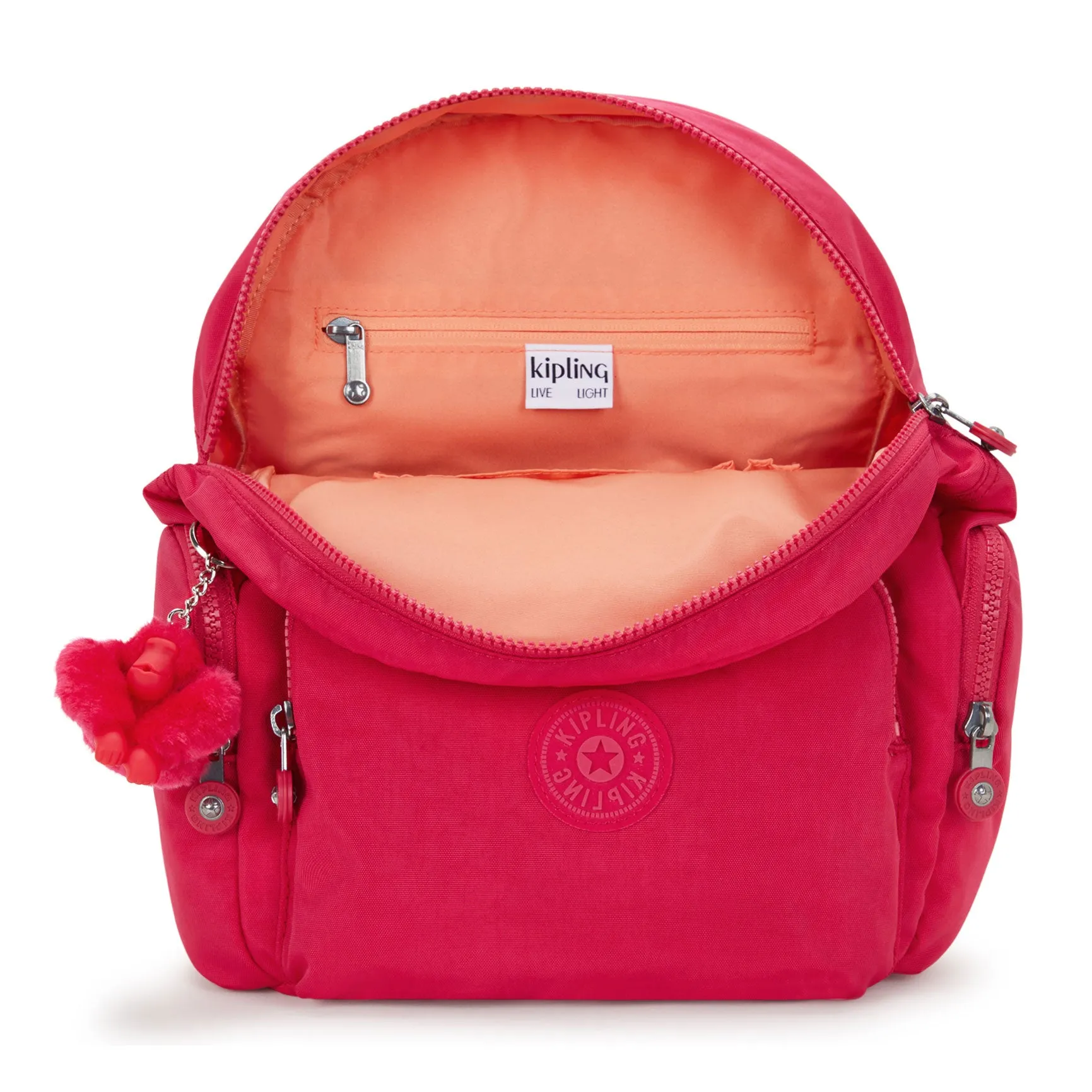 Kipling City Zip Small  Backpack Confetti Pink