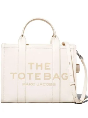 Medium Tote Bag' White Shoulder Bag With Logo