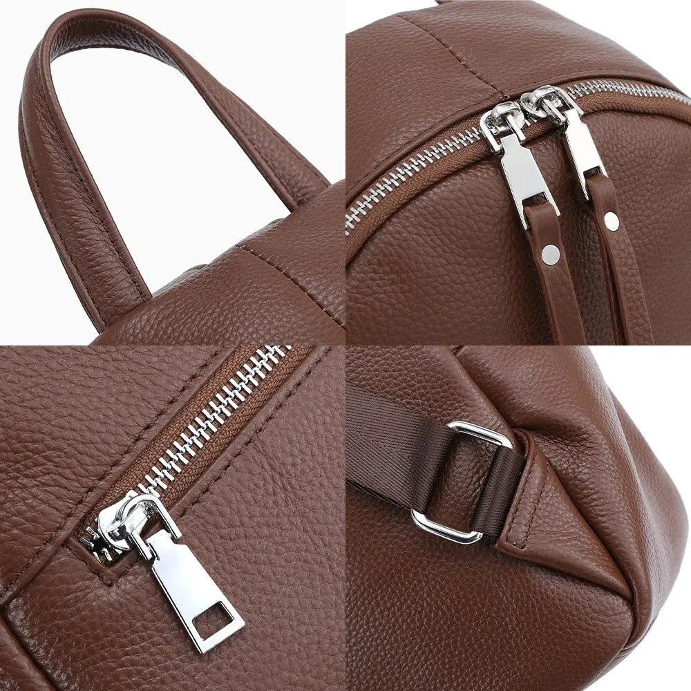 Soft Cowhide Leather Backpack