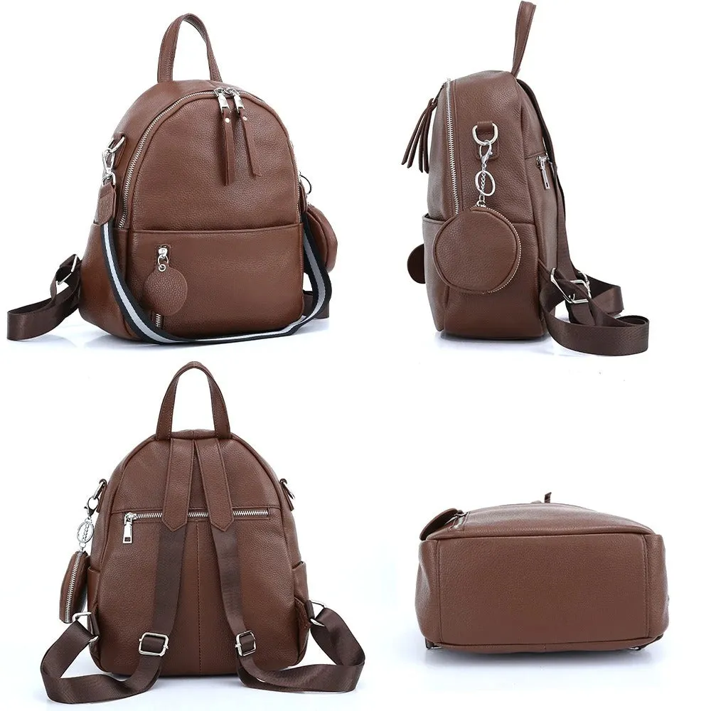 Soft Cowhide Leather Backpack