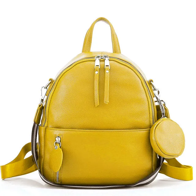 Soft Cowhide Leather Backpack