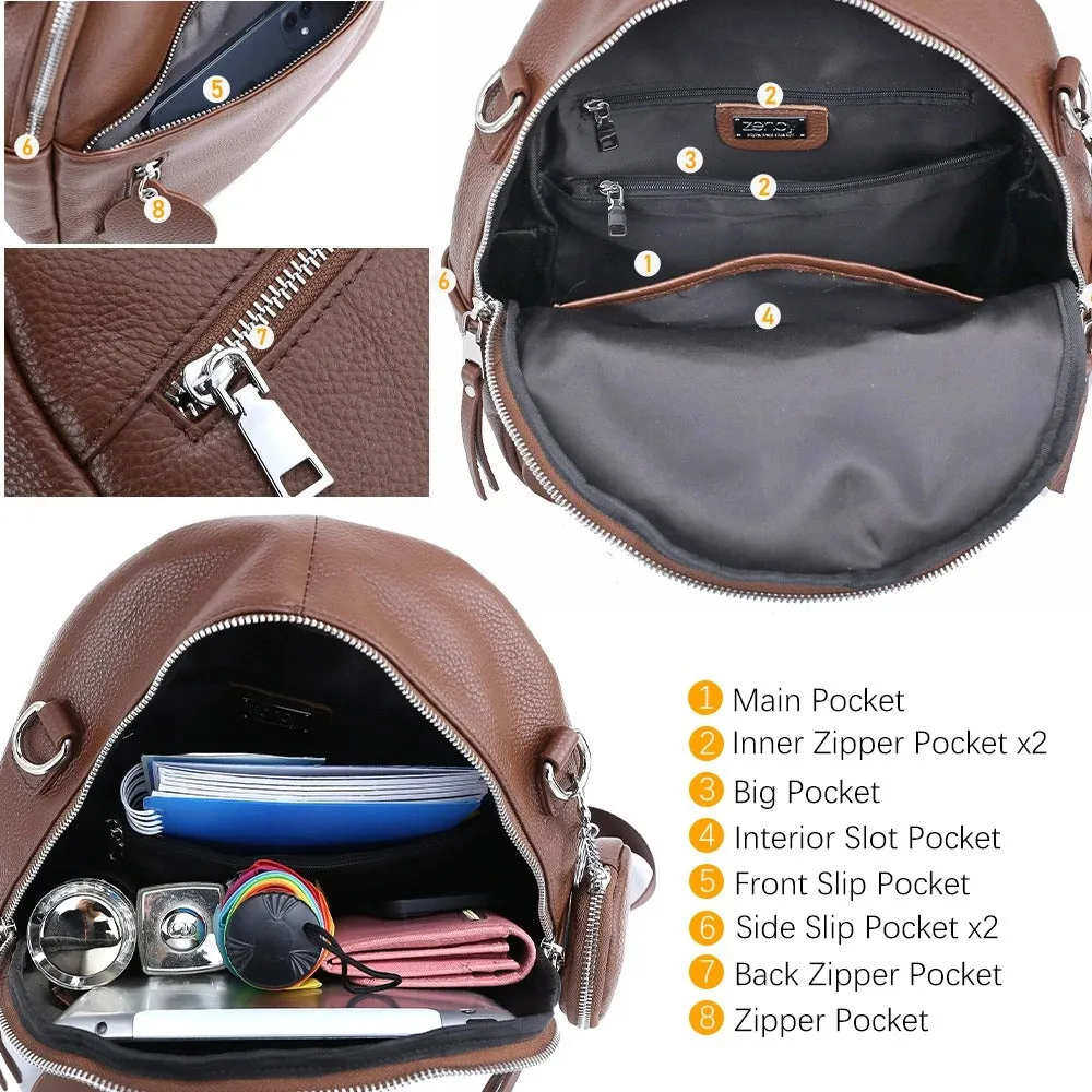 Soft Cowhide Leather Backpack