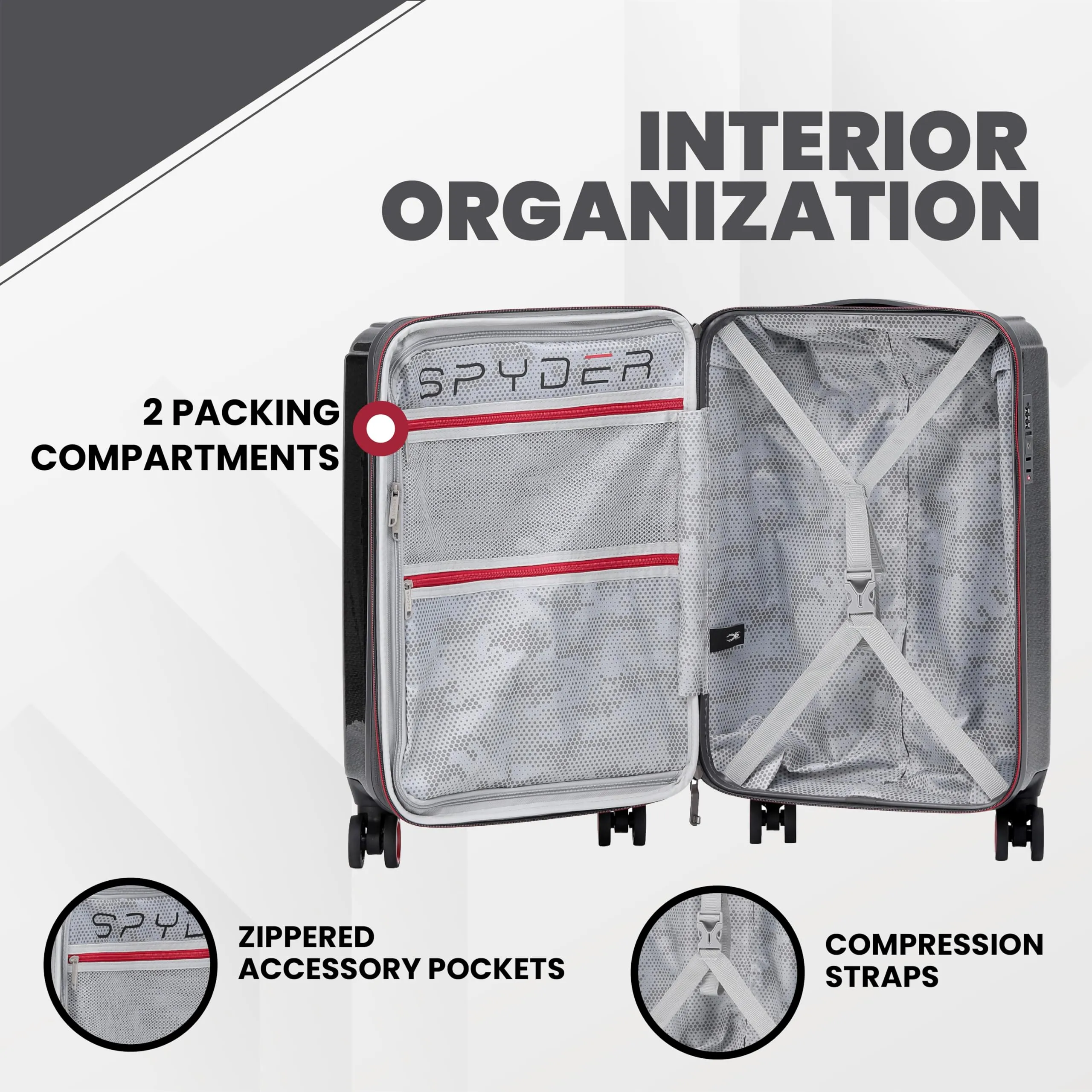 Spyder Traverse Expandable Hardside 29" Large Check In Spinner