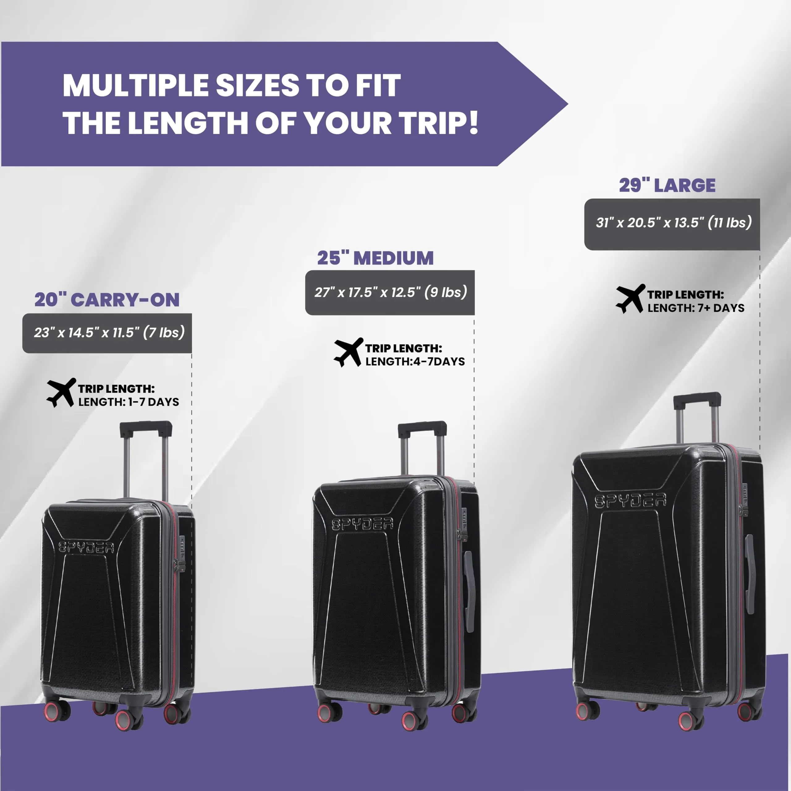 Spyder Traverse Expandable Hardside 29" Large Check In Spinner