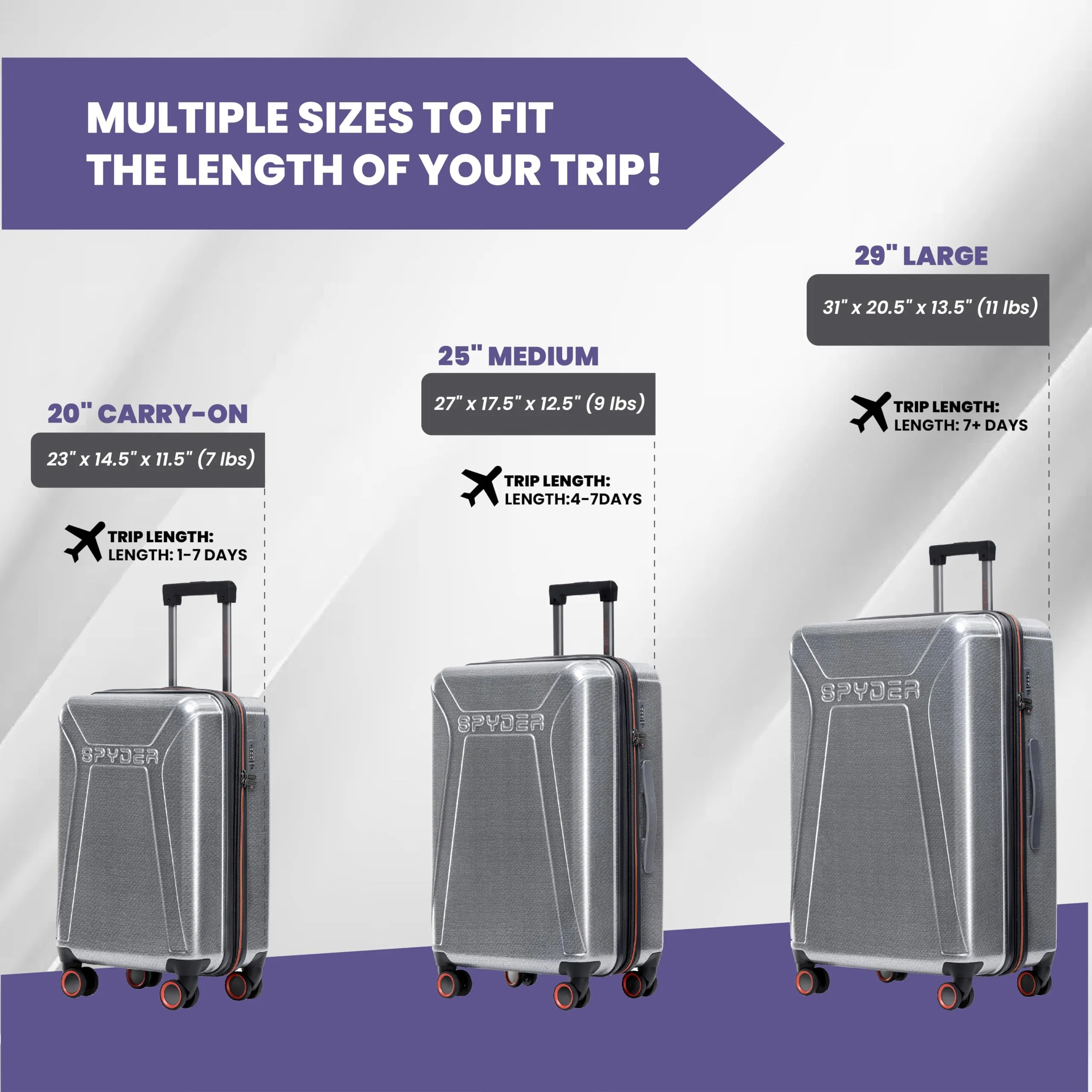 Spyder Traverse Expandable Hardside 29" Large Check In Spinner