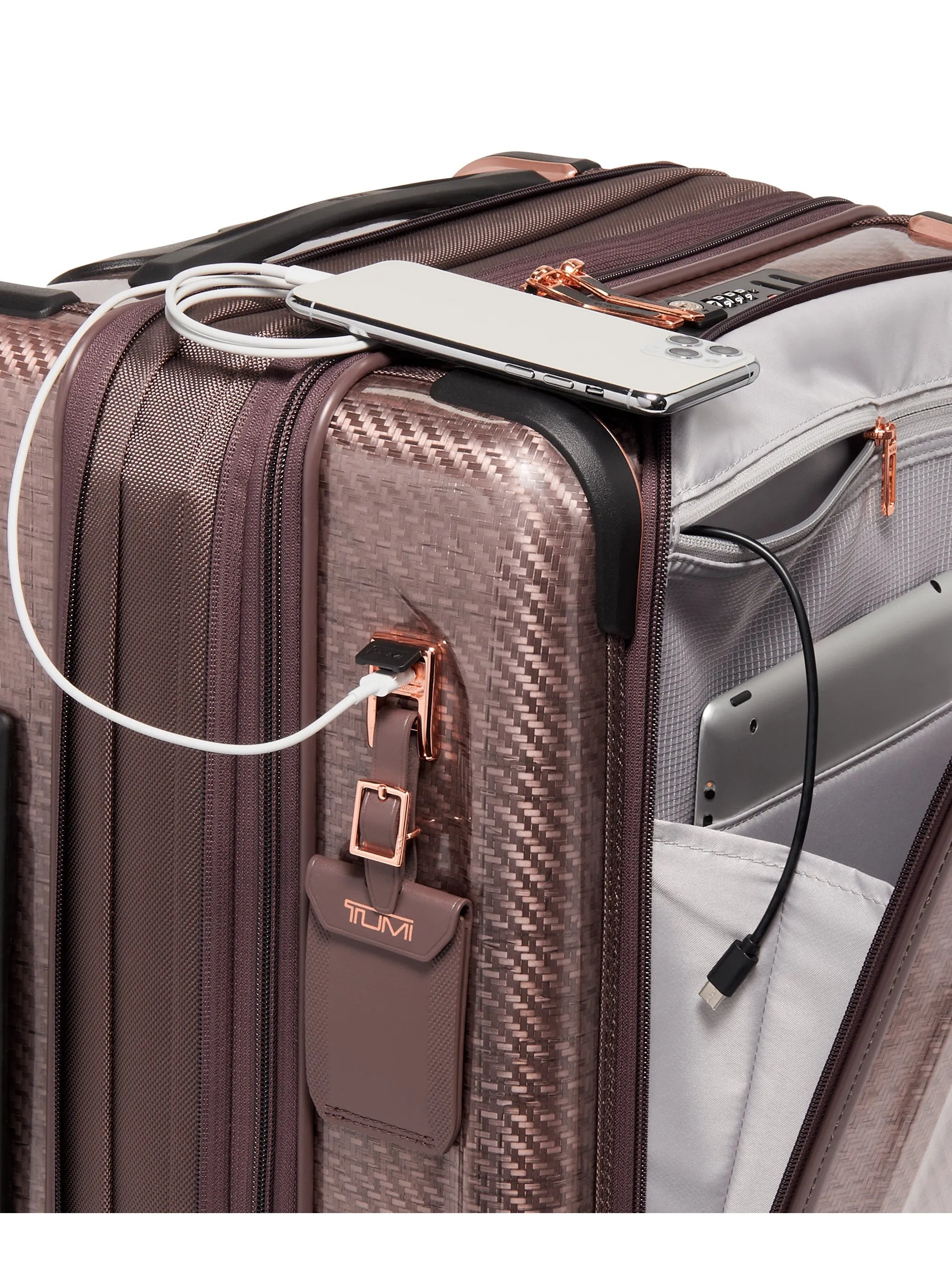 Tegra Lite Front Pocket Continental Expandable Spinner Suitcase