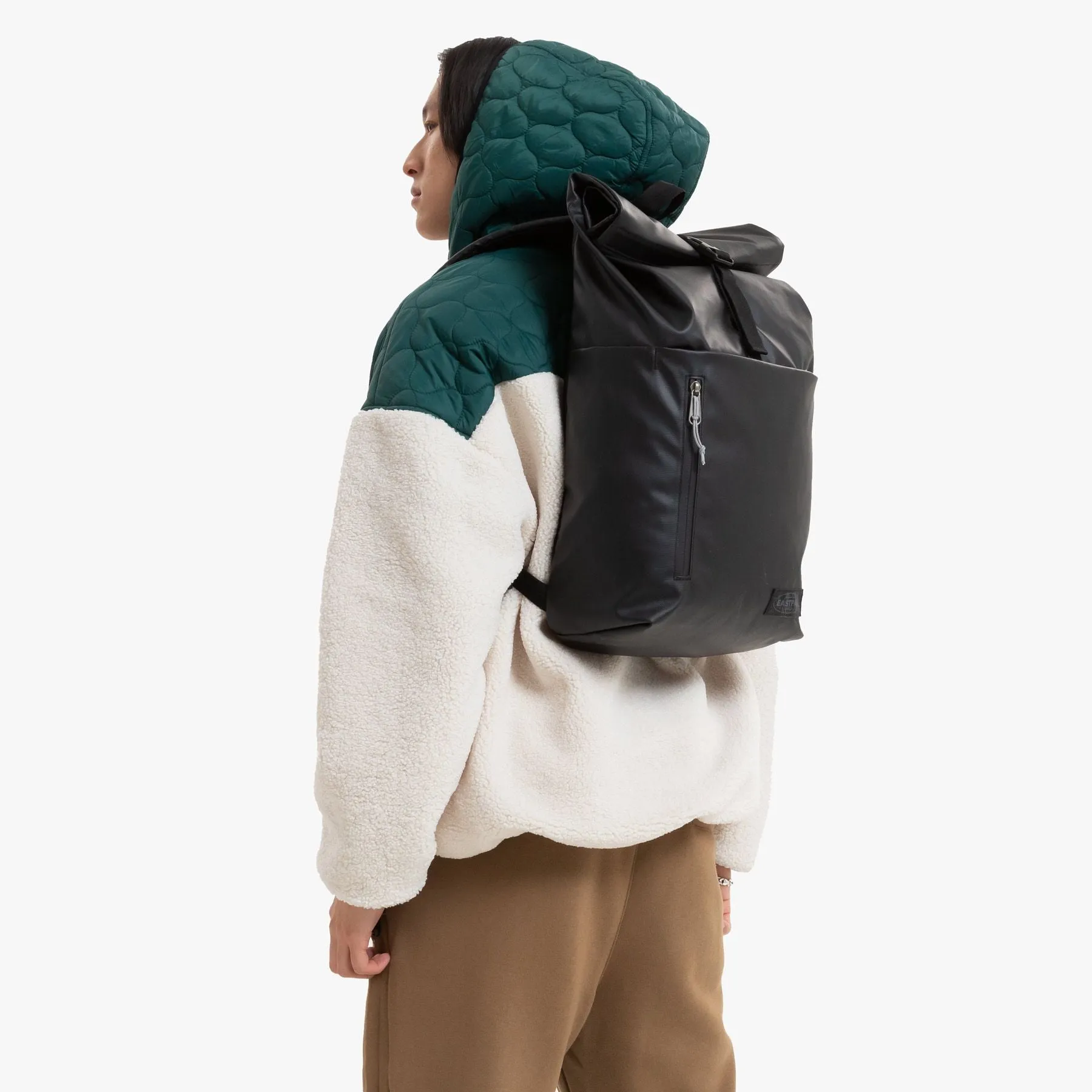 UP ROLL Medium backpack with laptop sleeve - Tarp Black (black)
