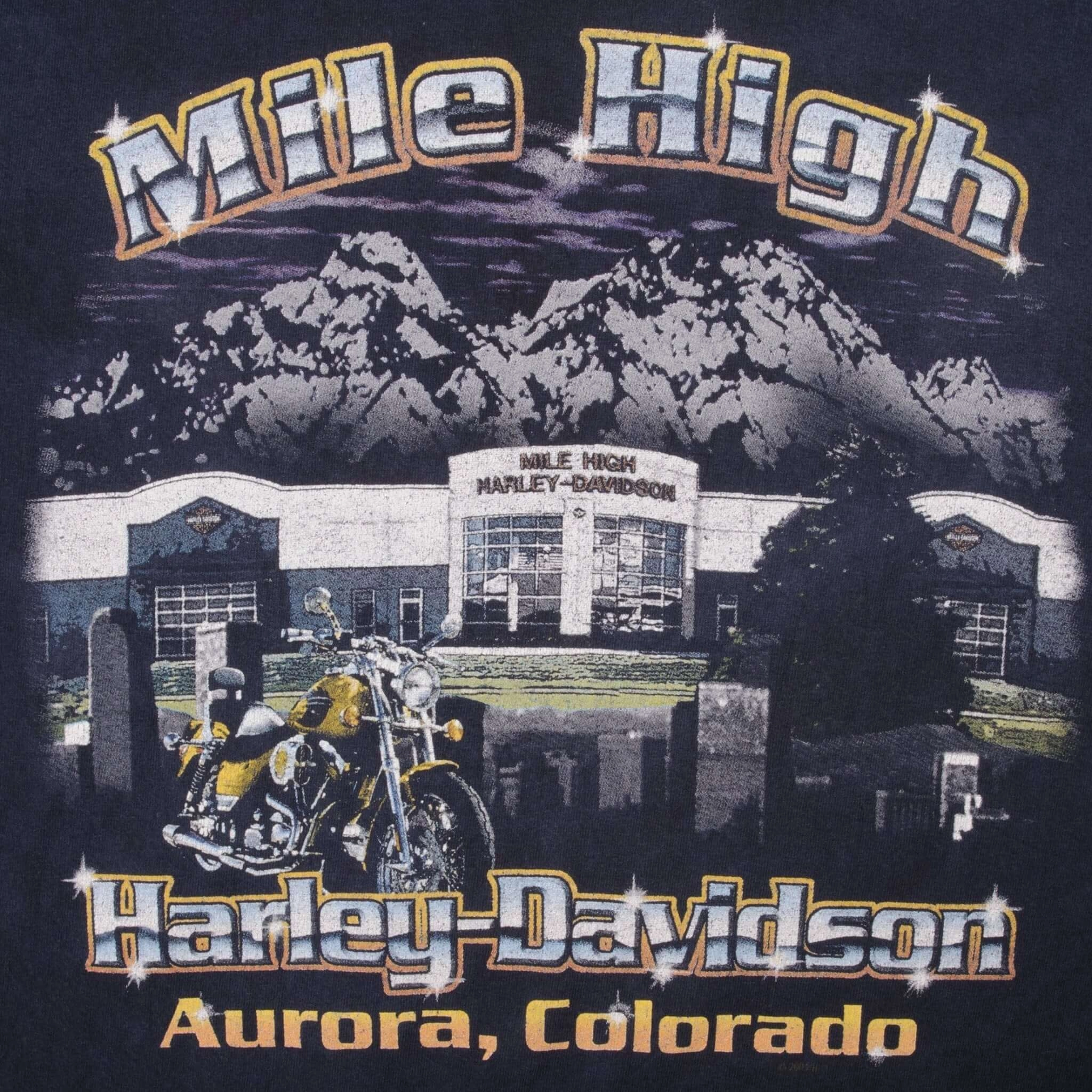VINTAGE HARLEY DAVIDSON TIE DYE LONG SLEEVES TEE SHIRT 2001 XL MADE IN USA