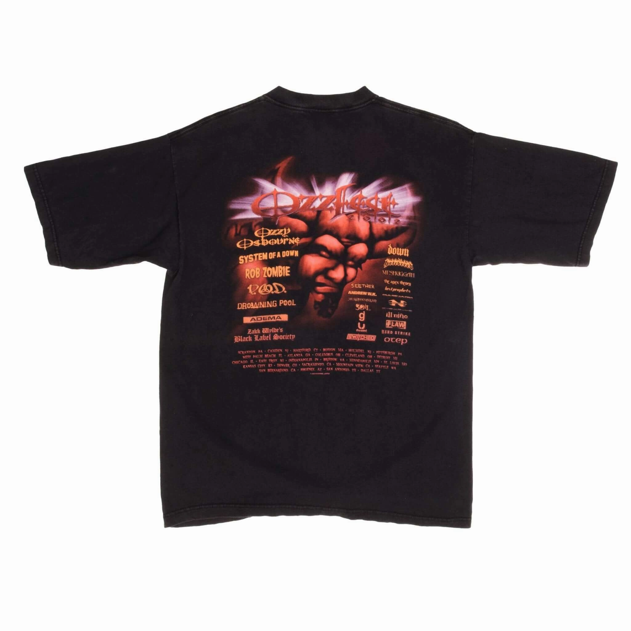 VINTAGE OZZFEST OZZY OSBOURNE 2002 TEE SHIRT SIZE MEDIUM