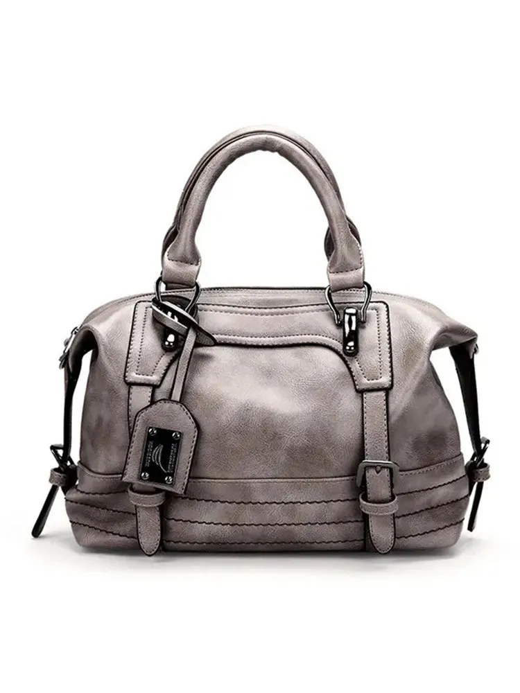 Women Vintage Boston Handbag Shoulder Bag Crossbody Bag